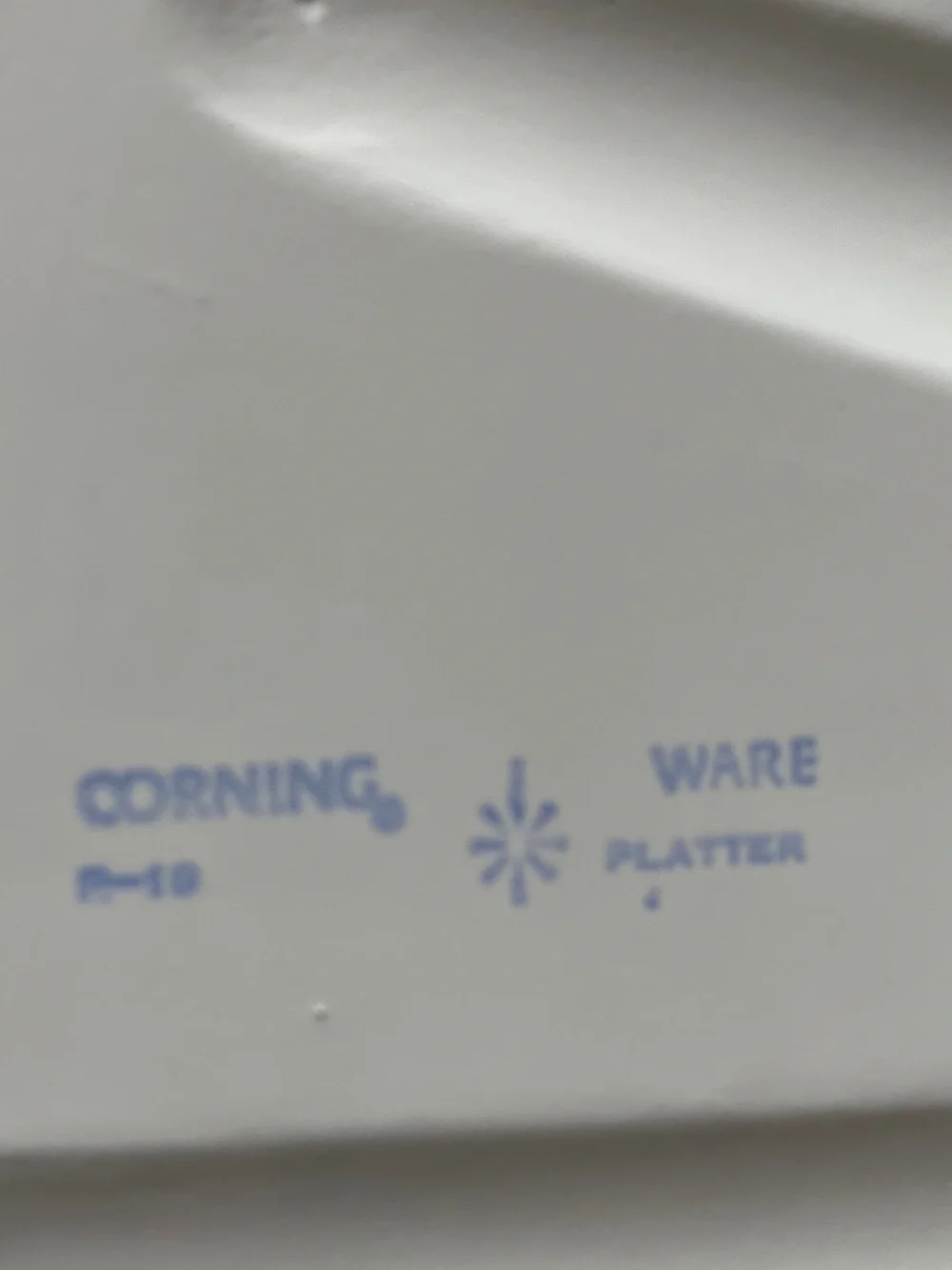 Vintage 60s Corning Ware Blue Cornflower P-19 Bakeware Roasting Platter 16x10x2